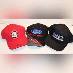 Vintage Y2K Racing Hats Bundle of 3